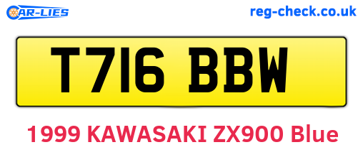 T716BBW are the vehicle registration plates.