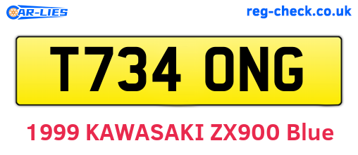 T734ONG are the vehicle registration plates.