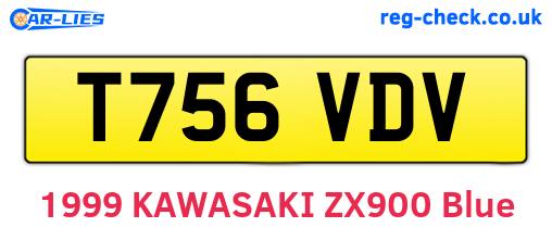 T756VDV are the vehicle registration plates.