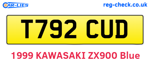 T792CUD are the vehicle registration plates.