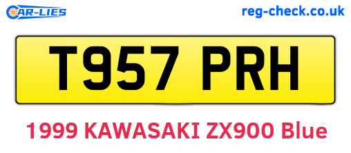 T957PRH are the vehicle registration plates.