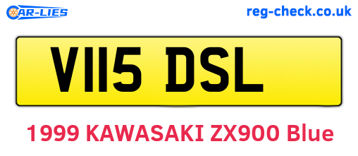 V115DSL are the vehicle registration plates.