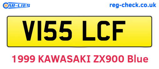 V155LCF are the vehicle registration plates.