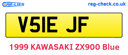 V51EJF are the vehicle registration plates.