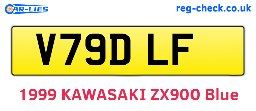 V79DLF are the vehicle registration plates.
