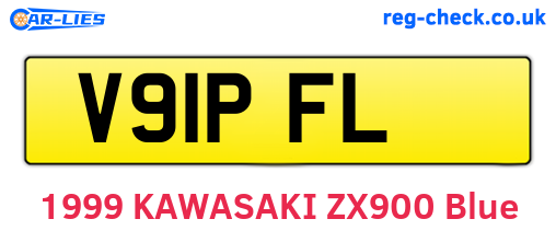 V91PFL are the vehicle registration plates.