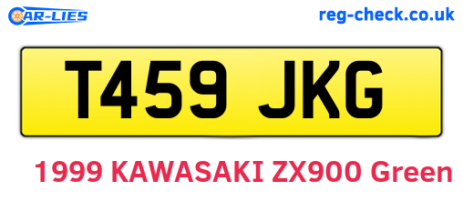 T459JKG are the vehicle registration plates.