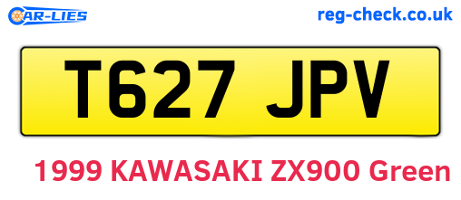 T627JPV are the vehicle registration plates.