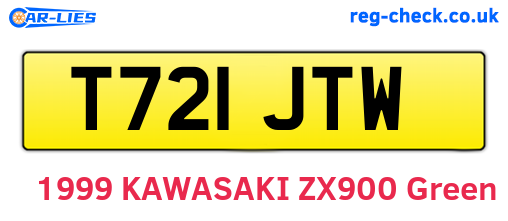 T721JTW are the vehicle registration plates.