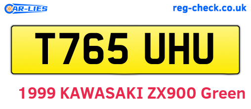 T765UHU are the vehicle registration plates.