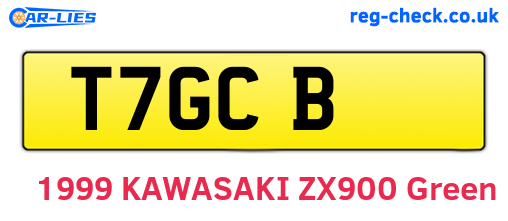 T7GCB are the vehicle registration plates.