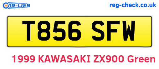 T856SFW are the vehicle registration plates.