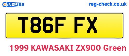 T86FFX are the vehicle registration plates.