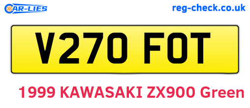 V270FOT are the vehicle registration plates.