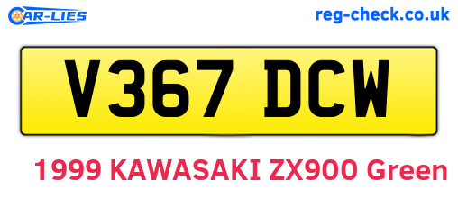 V367DCW are the vehicle registration plates.