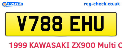 V788EHU are the vehicle registration plates.