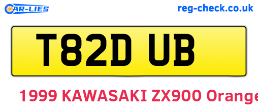 T82DUB are the vehicle registration plates.
