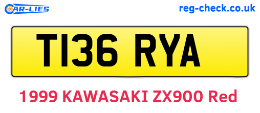 T136RYA are the vehicle registration plates.