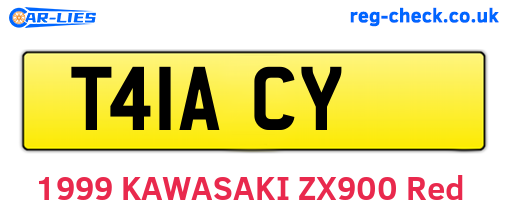 T41ACY are the vehicle registration plates.