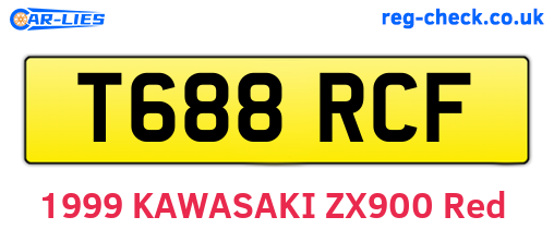 T688RCF are the vehicle registration plates.