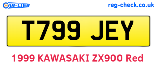 T799JEY are the vehicle registration plates.