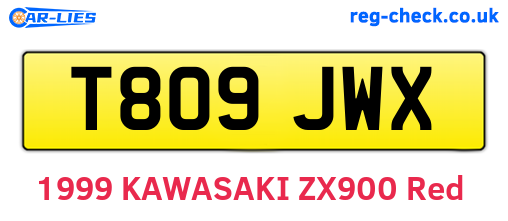 T809JWX are the vehicle registration plates.