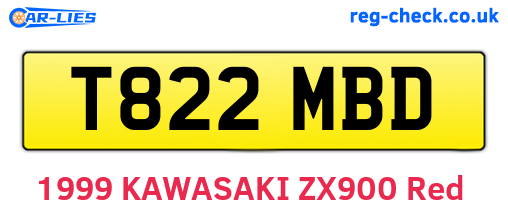 T822MBD are the vehicle registration plates.