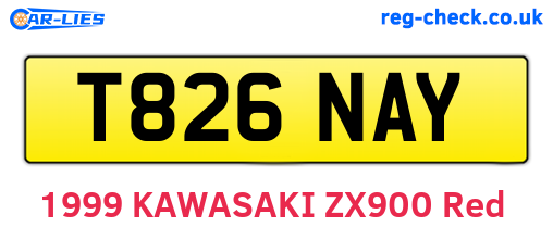 T826NAY are the vehicle registration plates.