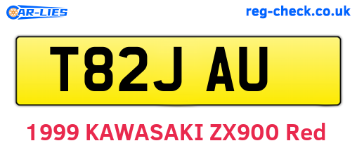 T82JAU are the vehicle registration plates.
