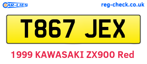 T867JEX are the vehicle registration plates.