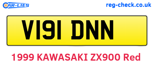 V191DNN are the vehicle registration plates.