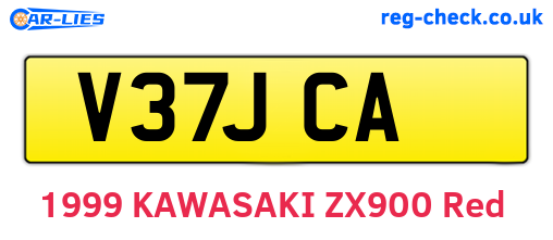 V37JCA are the vehicle registration plates.