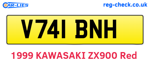 V741BNH are the vehicle registration plates.