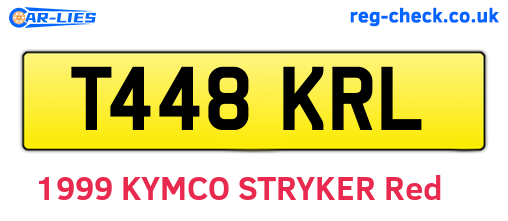 T448KRL are the vehicle registration plates.