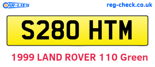 S280HTM are the vehicle registration plates.