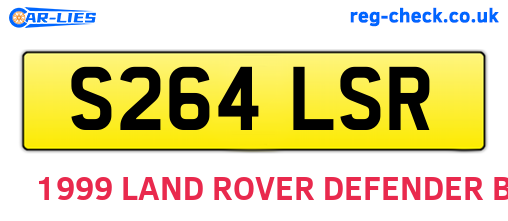 S264LSR are the vehicle registration plates.