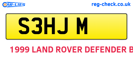 S3HJM are the vehicle registration plates.