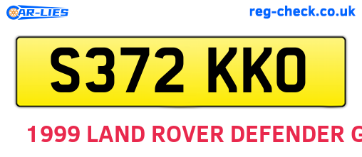 S372KKO are the vehicle registration plates.