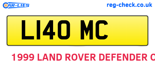 L14OMC are the vehicle registration plates.