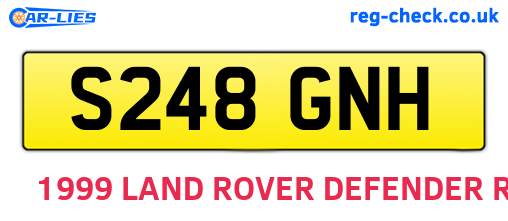 S248GNH are the vehicle registration plates.