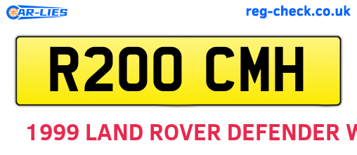 R200CMH are the vehicle registration plates.