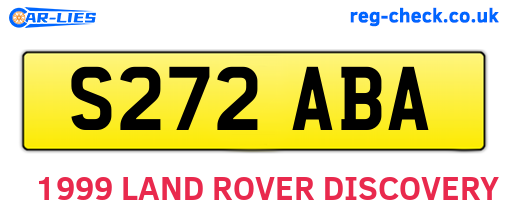 S272ABA are the vehicle registration plates.