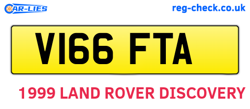 V166FTA are the vehicle registration plates.