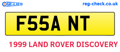 F55ANT are the vehicle registration plates.