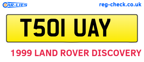 T501UAY are the vehicle registration plates.