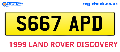 S667APD are the vehicle registration plates.