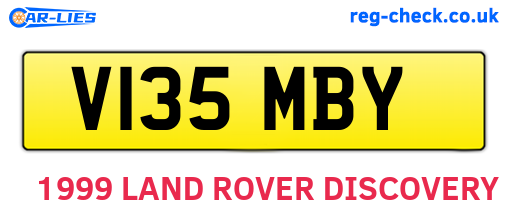 V135MBY are the vehicle registration plates.