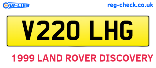 V220LHG are the vehicle registration plates.