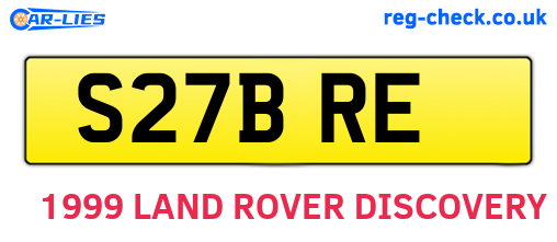 S27BRE are the vehicle registration plates.