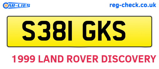 S381GKS are the vehicle registration plates.